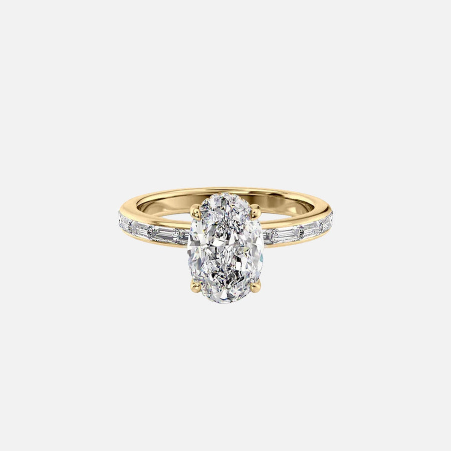  The Jennifer Oval Moissanite Ring 18k Yellow Gold 001