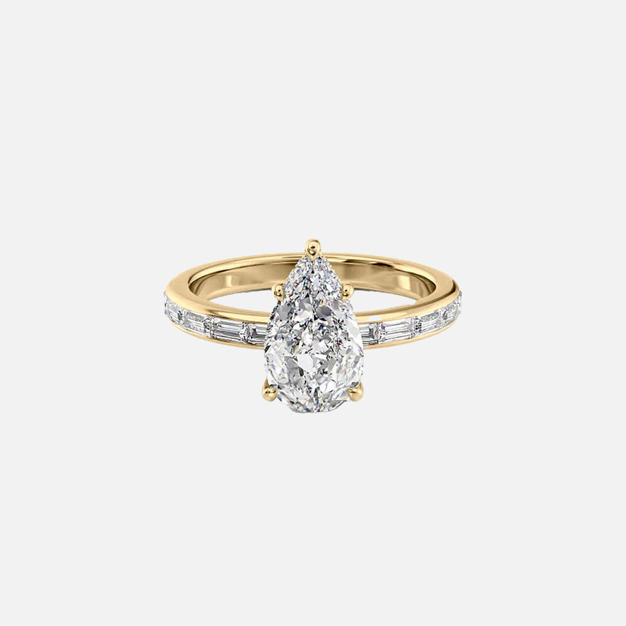 The Jennifer Pear Lab Diamond Ring 14k Yellow Gold 001
