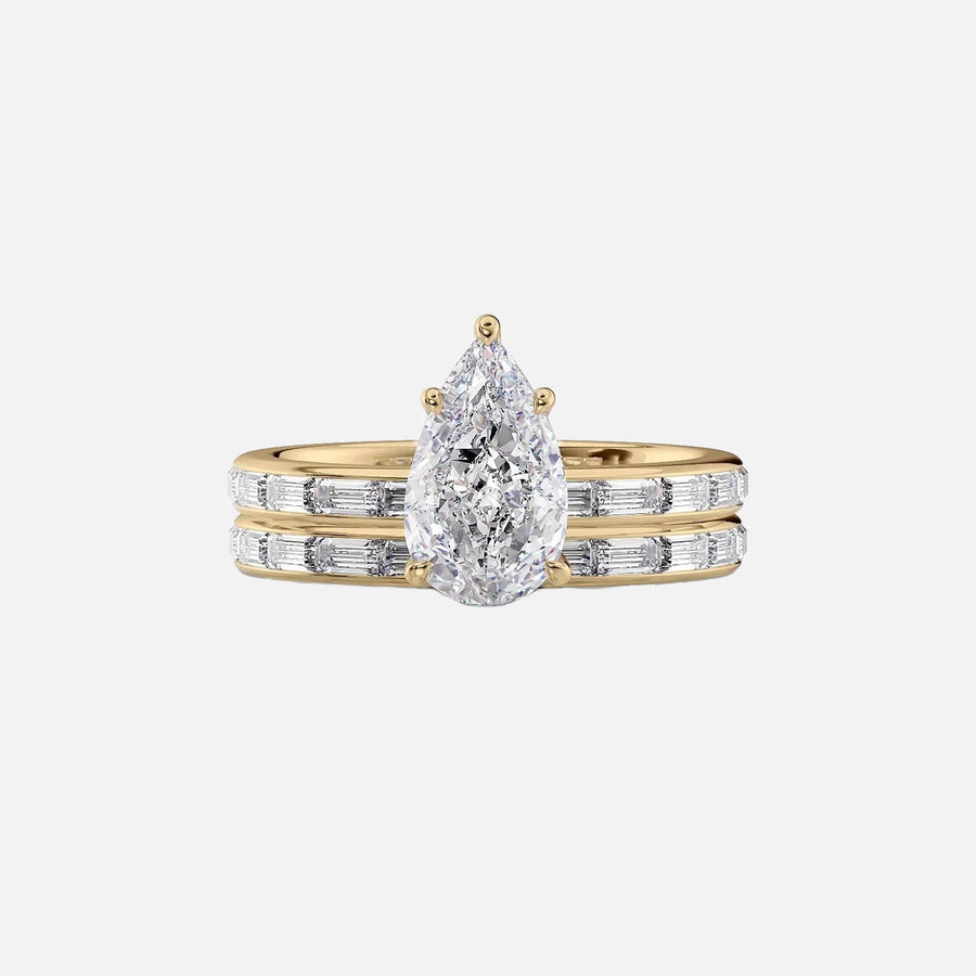  The Jennifer Pear Lab Diamond Ring 14k Yellow Gold 003