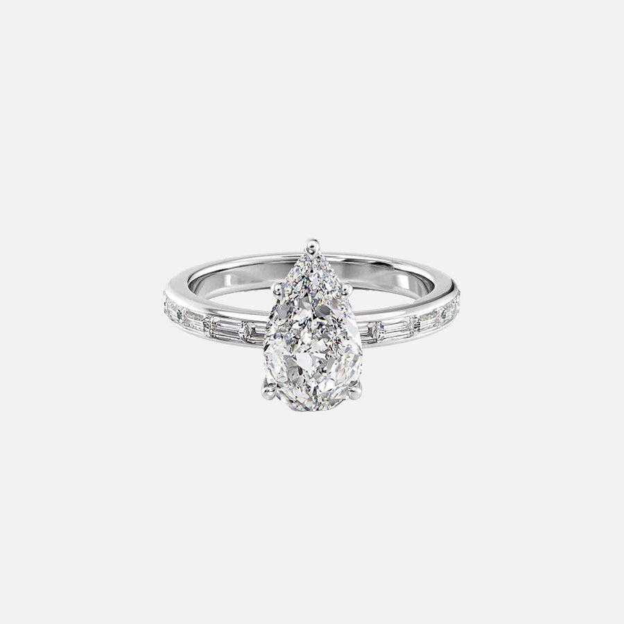  The Jennifer Pear Lab Diamond Ring 18k White Gold 001
