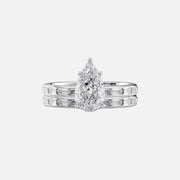  The Jennifer Pear Moissanite Ring 14k White Gold 003