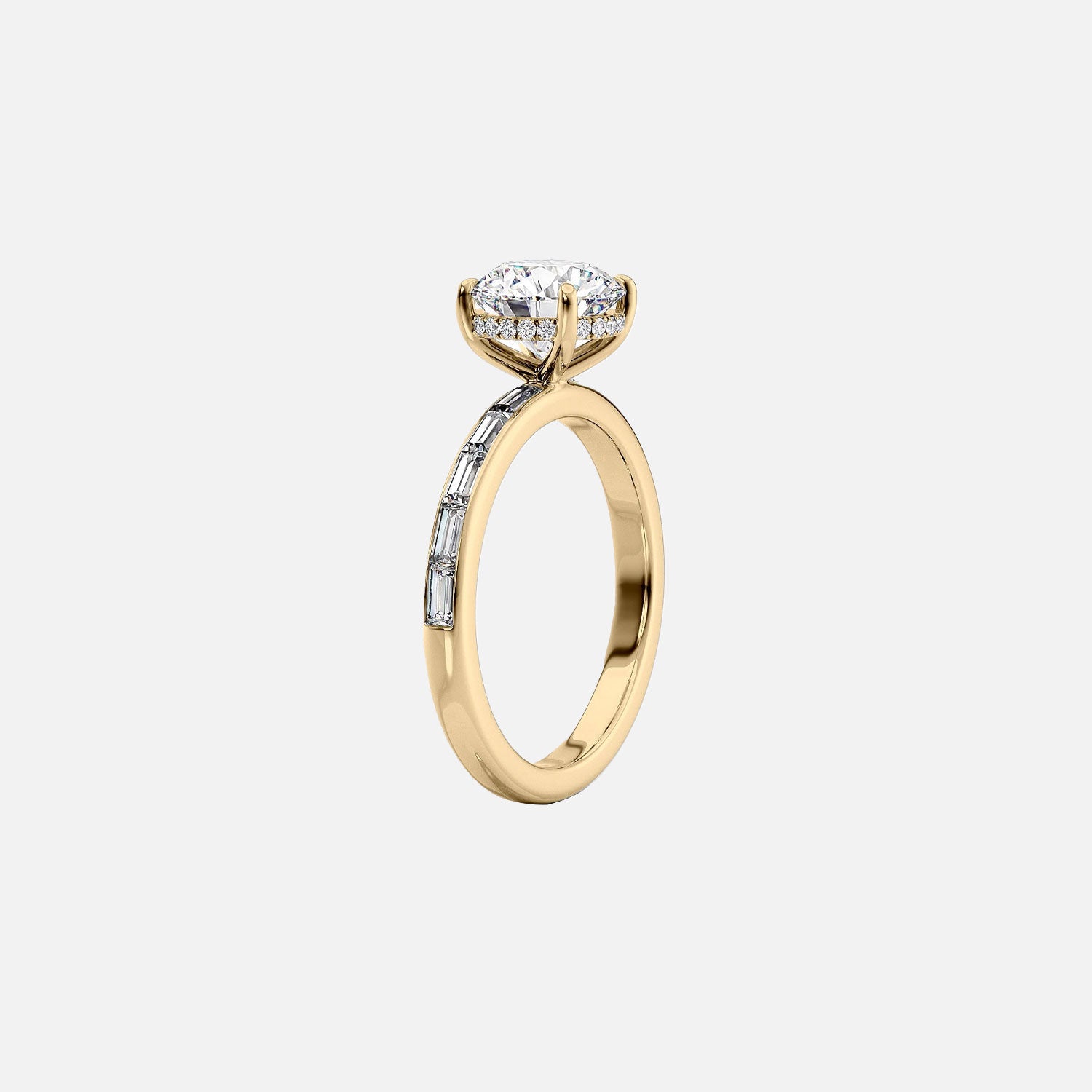  The Jennifer Pear Moissanite Ring 14k Yellow Gold 002