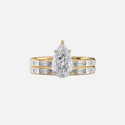  The Jennifer Pear Moissanite Ring 18k Yellow Gold 003