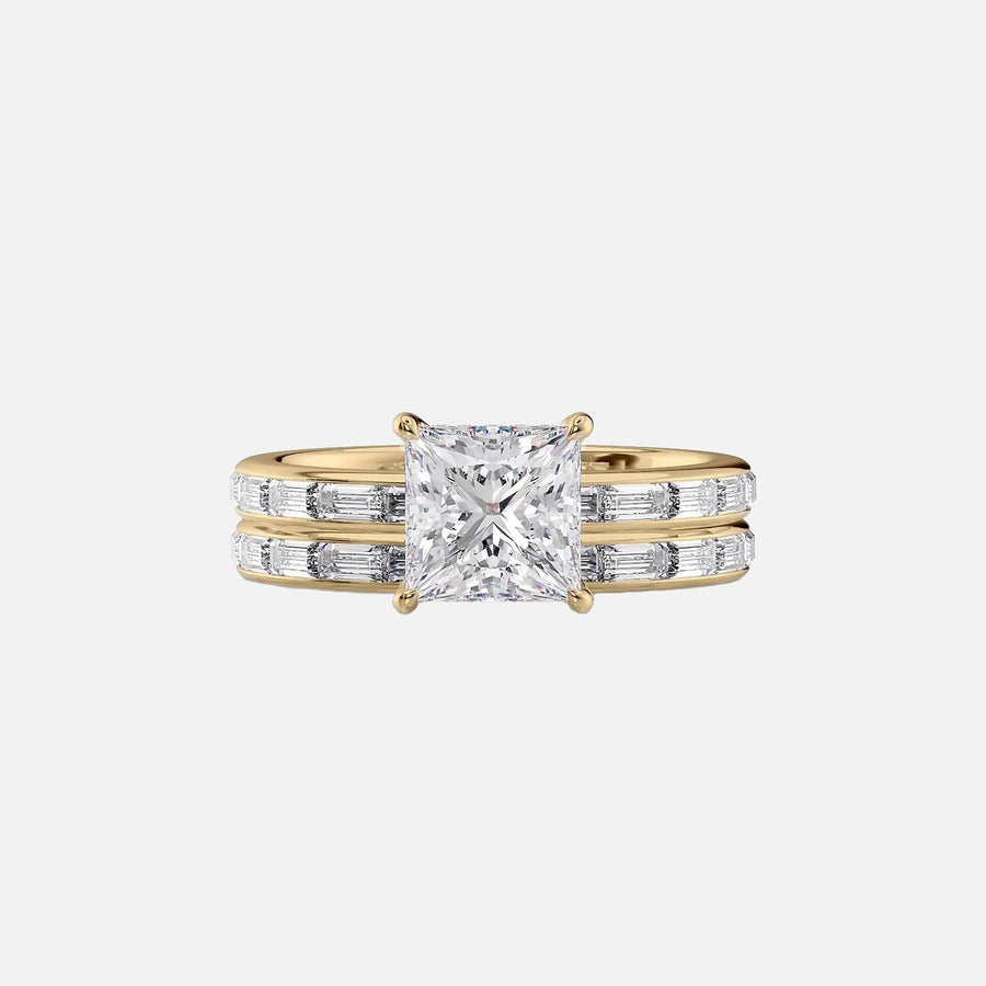  The Jennifer Princess Lab Diamond Ring 14k Yellow Gold 003