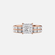  The Jennifer Princess Moissanite Ring 14k Rose Gold 003