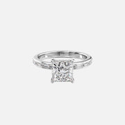  The Jennifer Princess Moissanite Ring 14k White Gold 001