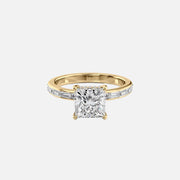 The Jennifer Princess Moissanite Ring 14k Yellow Gold 001