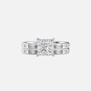  The Jennifer Princess Moissanite Ring 18k White Gold 003