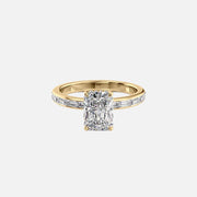 The Jennifer Radiant Moissanite Ring 14k Yellow Gold 001