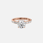  The Jennifer Round Lab Diamond Ring 14k Rose Gold 001