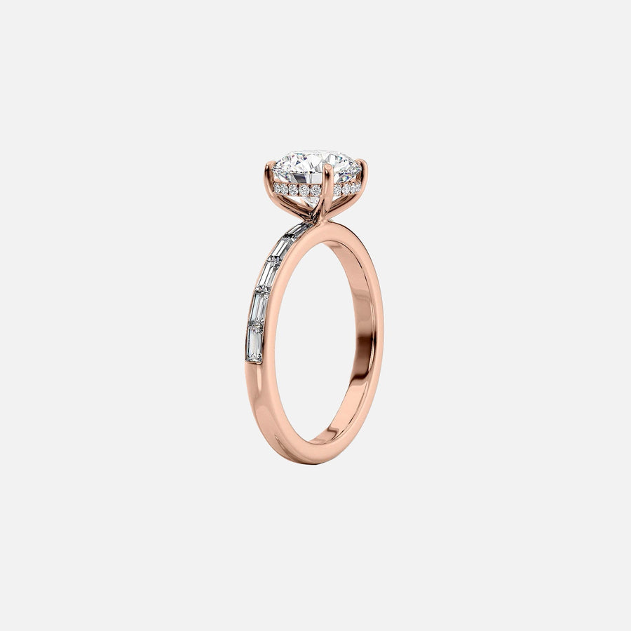  The Jennifer Round Lab Diamond Ring 14k Rose Gold 002