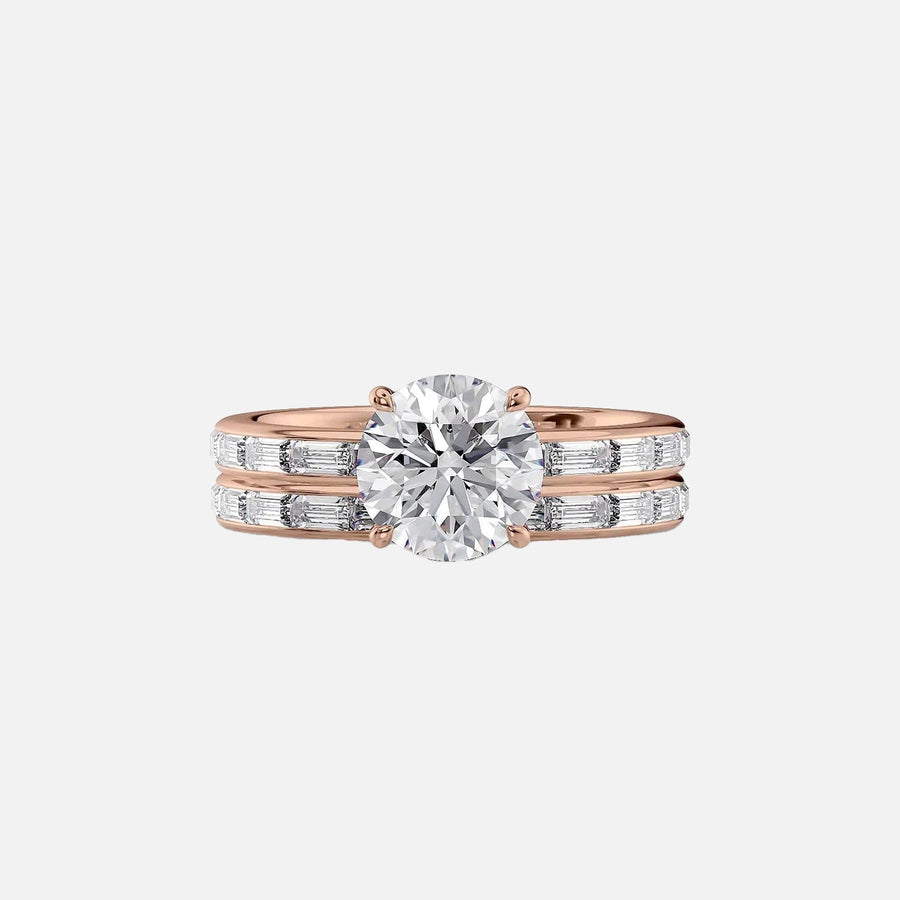  The Jennifer Round Lab Diamond Ring 14k Rose Gold 003