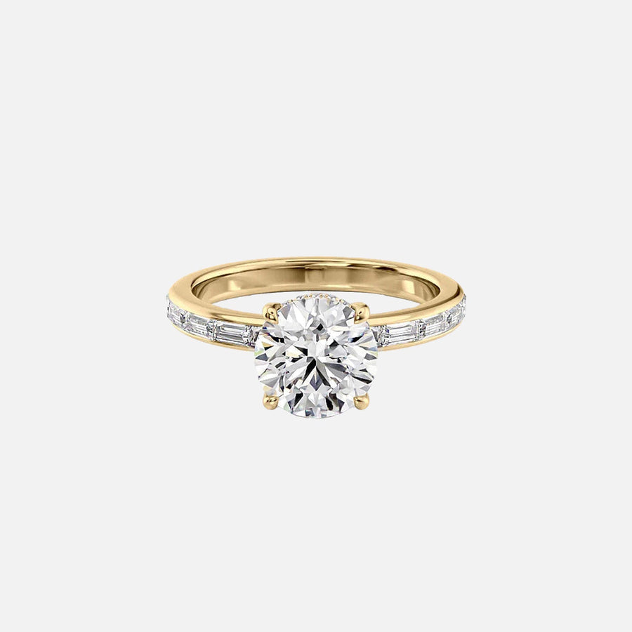 The Jennifer Round Lab Diamond Ring 14k Yellow Gold 001