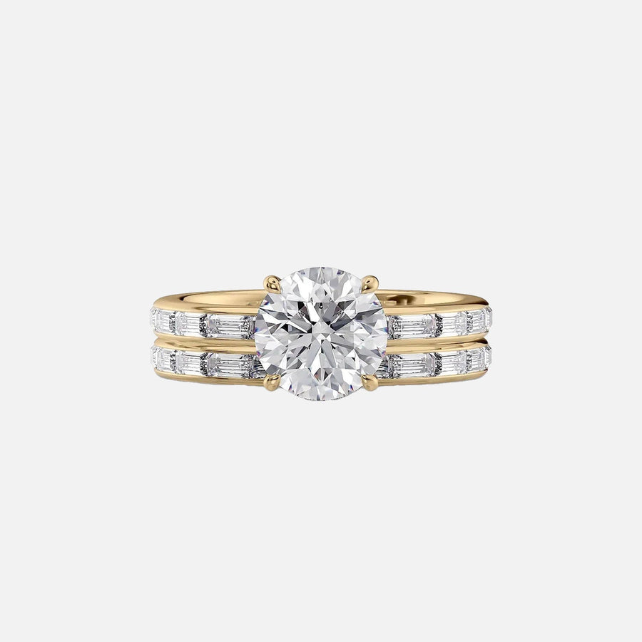  The Jennifer Round Lab Diamond Ring 14k Yellow Gold 003
