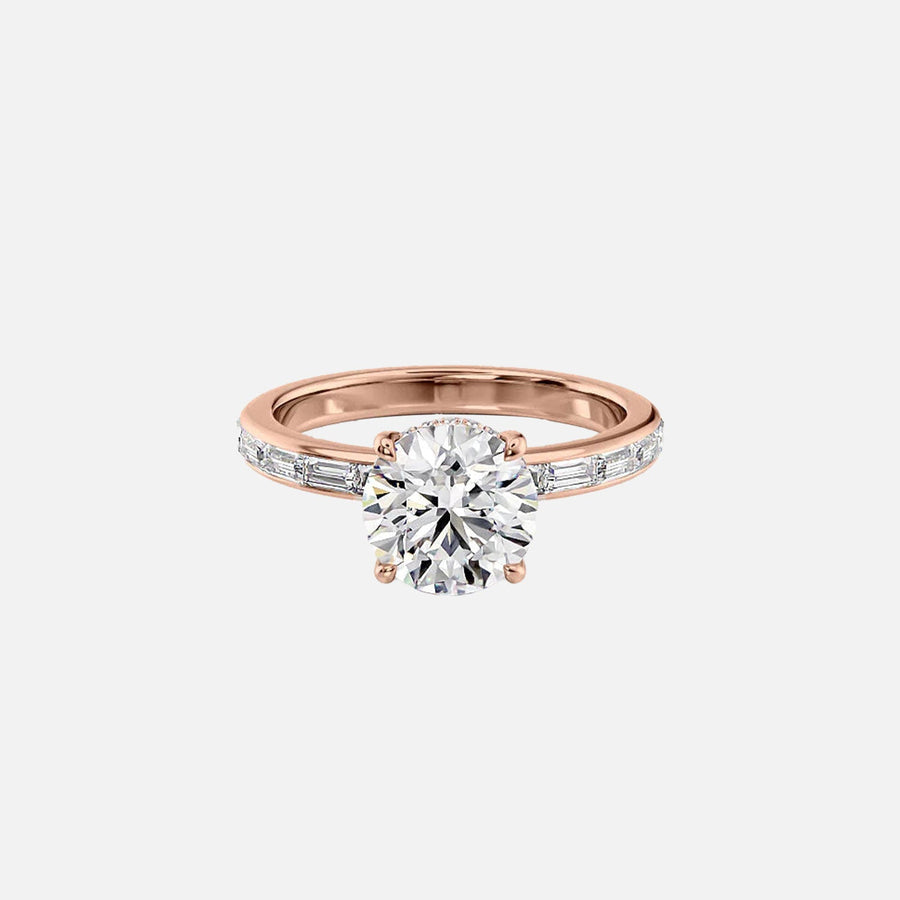  The Jennifer Round Lab Diamond Ring 18k Rose Gold 001