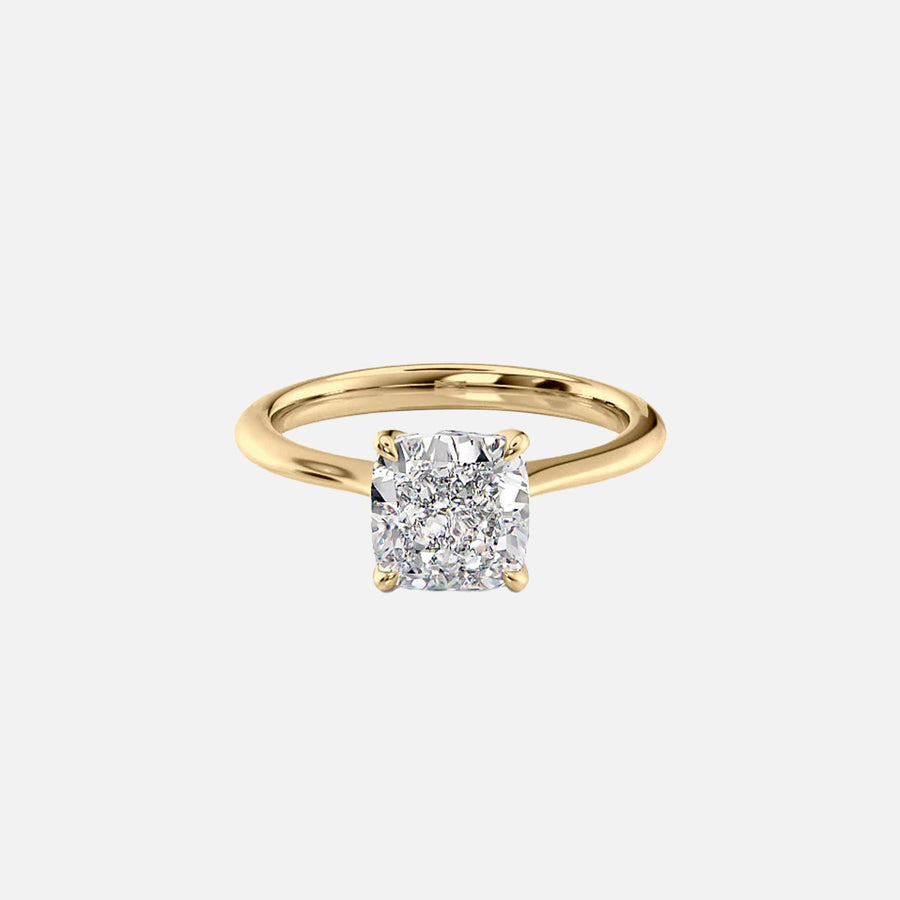 The Katelyn Cushion Lab Diamond Ring 14k Yellow Gold 001