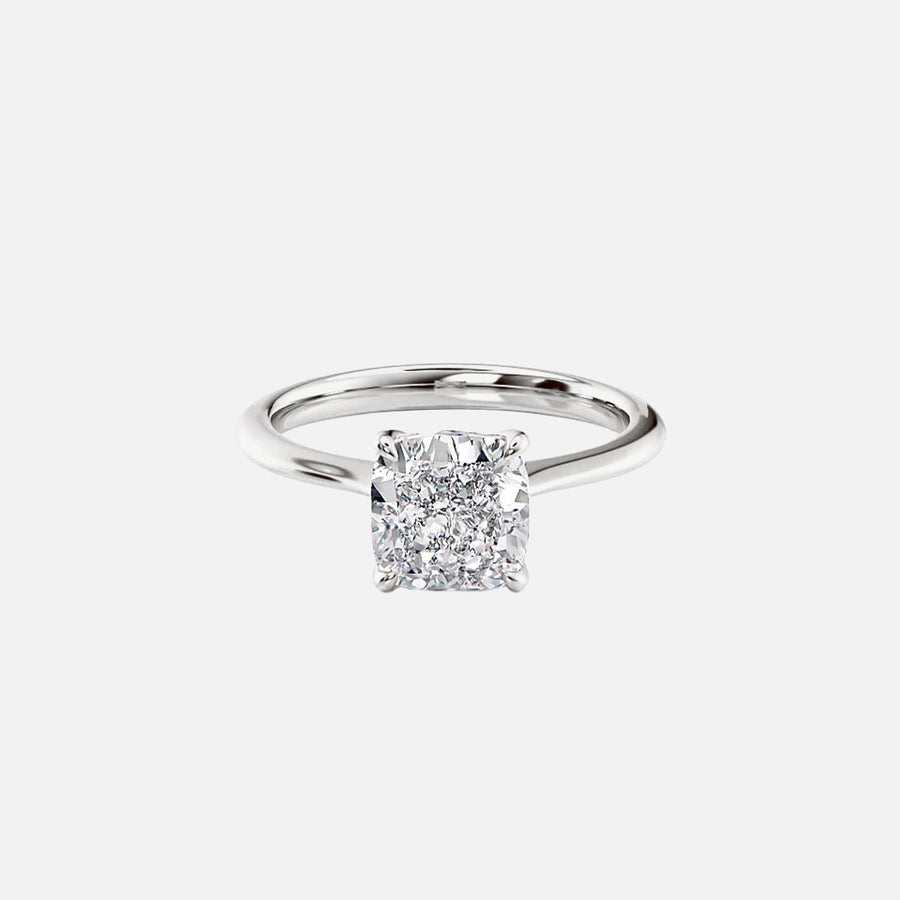  The Katelyn Cushion Lab Diamond Ring 18k White Gold 001