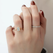  The Katelyn Emerald Lab Diamond Ring 14k Yellow Gold 003