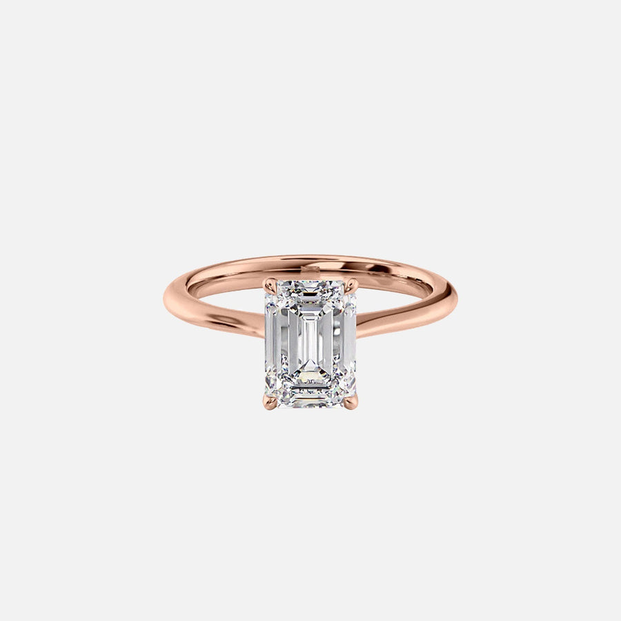  The Katelyn Emerald Lab Diamond Ring 18k Rose Gold 001