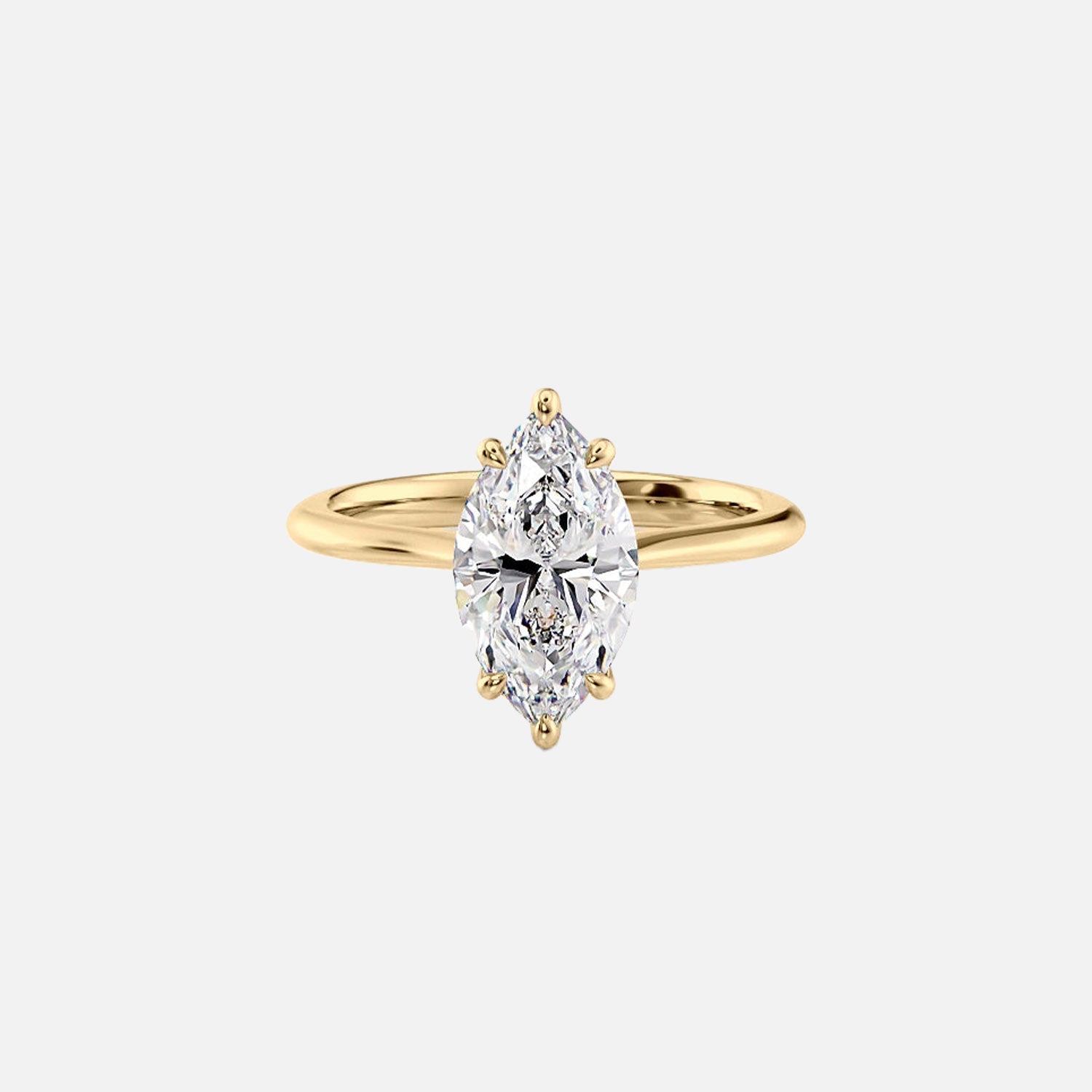 The Katelyn Marquise Lab Diamond Ring 14k Yellow Gold 001