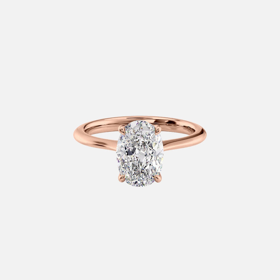  The Katelyn Oval Lab Diamond Ring 14k Rose Gold 001