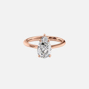  The Katelyn Pear Lab Diamond Ring 14k Rose Gold 001