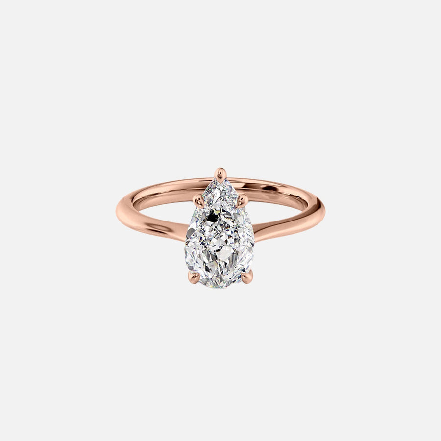  The Katelyn Pear Lab Diamond Ring 14k Rose Gold 001