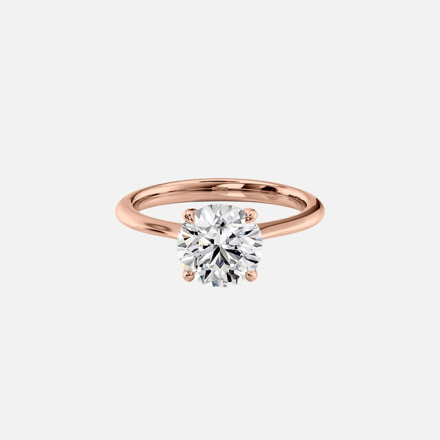  The Katelyn Round Lab Diamond Ring 14k Rose Gold 001
