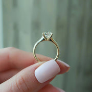  The Katelyn Round Lab Diamond Ring 18k Yellow Gold 004 Final