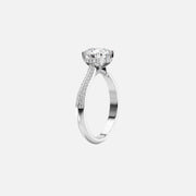  The Kayla Cushion Lab Diamond Ring 14k White Gold 002