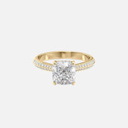 The Kayla Cushion Lab Diamond Ring 14k Yellow Gold 001