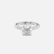  The Kayla Cushion Lab Diamond Ring 18k White Gold 001