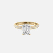  The Kayla Emerald Moissanite Ring 18k Yellow Gold 001