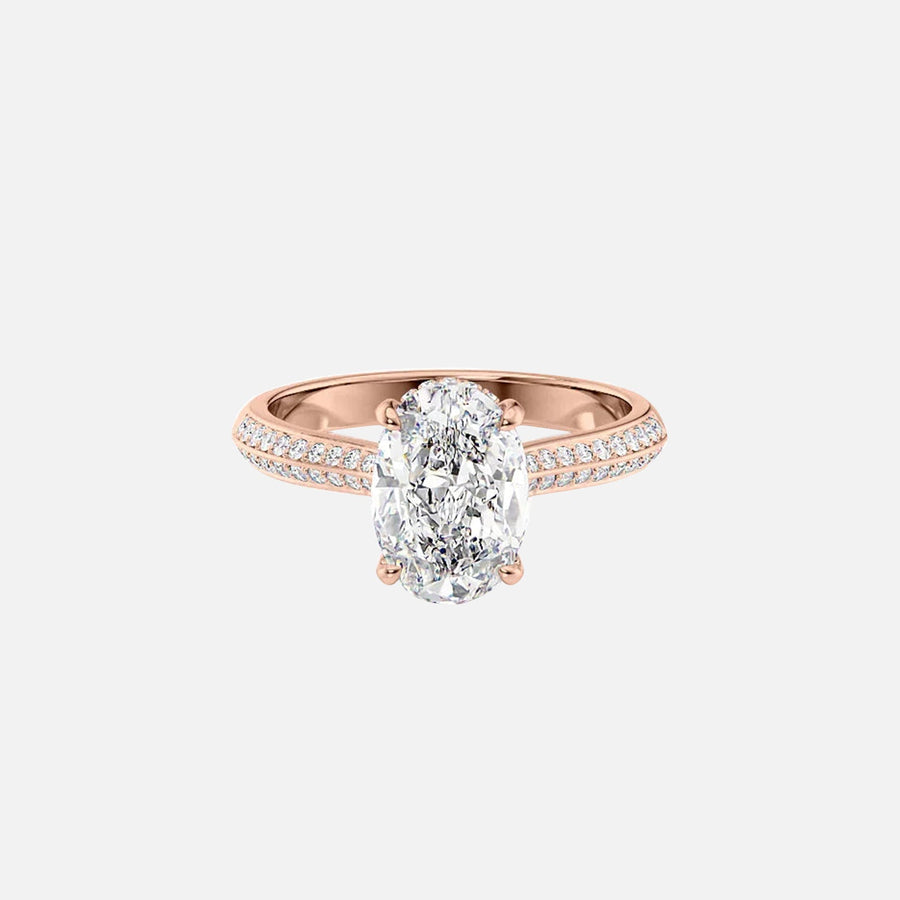  The Kayla Oval Lab Diamond Ring 14k Rose Gold 001