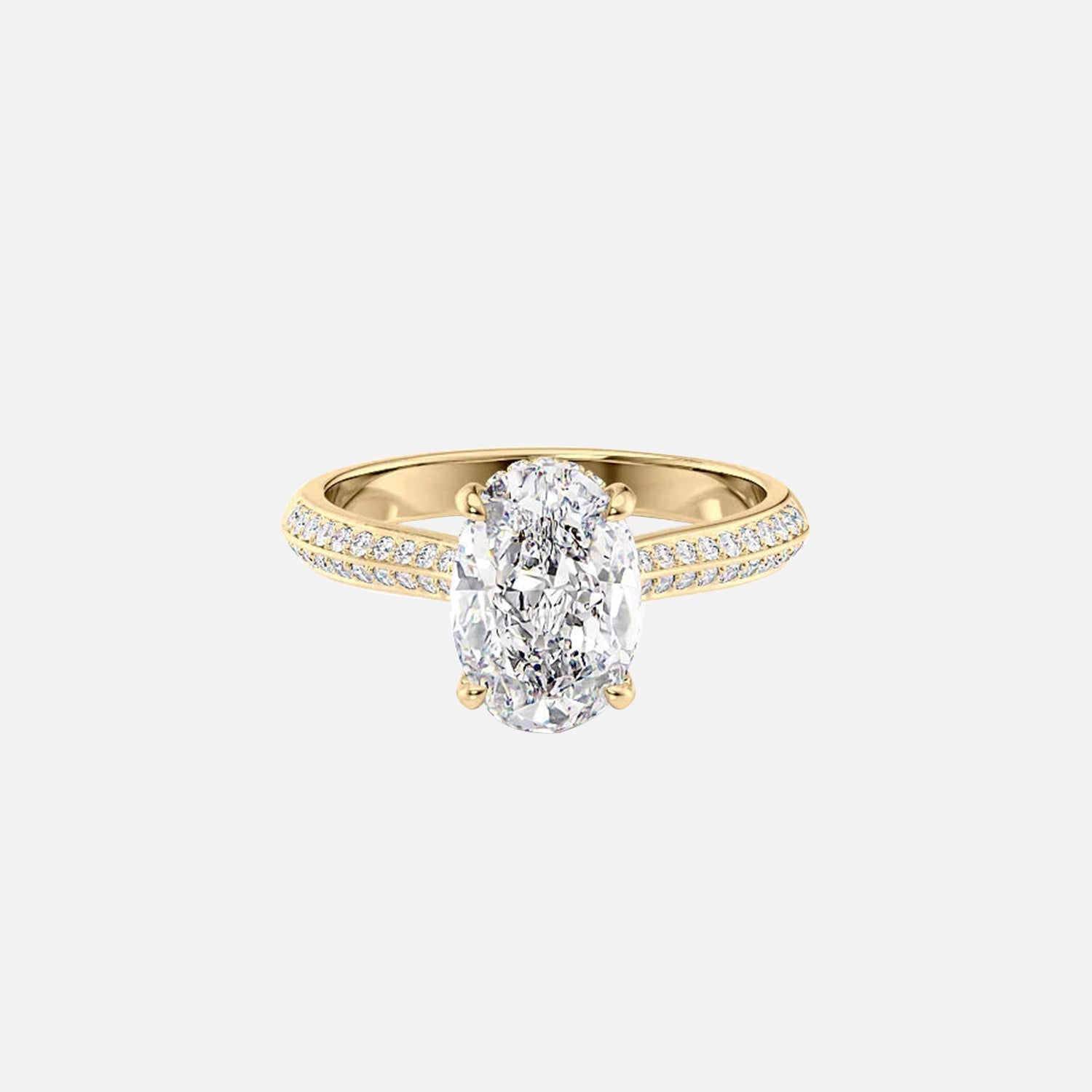 The Kayla Oval Lab Diamond Ring 14k Yellow Gold 001
