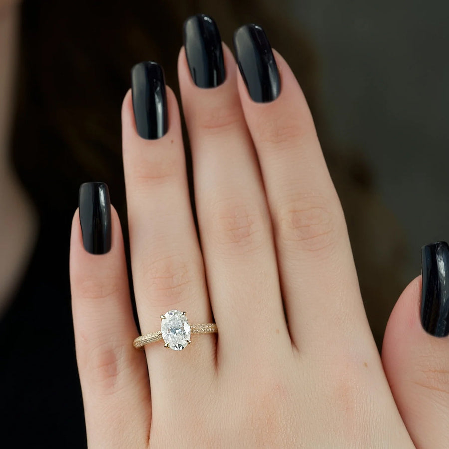  The Kayla Oval Lab Diamond Ring 14k Yellow Gold 004