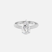  The Kayla Pear Lab Diamond Ring 14k White Gold 001