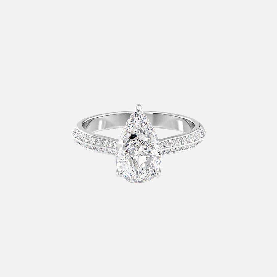  The Kayla Pear Lab Diamond Ring 14k White Gold 001