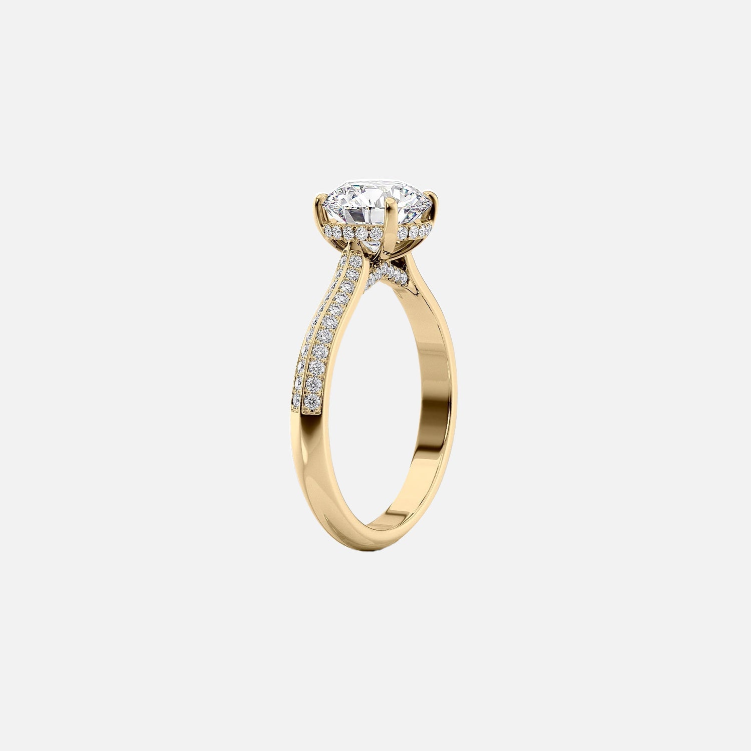  The Kayla Pear Moissanite Ring 14k Yellow Gold 002