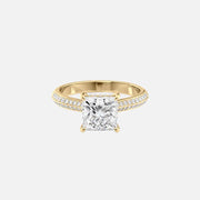 The Kayla Princess Lab Diamond Ring 14k Yellow Gold 001