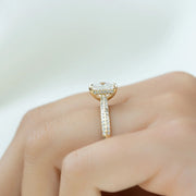  The Kayla Princess Lab Diamond Ring 14k Yellow Gold 004