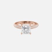  The Kayla Princess Lab Diamond Ring 18k Rose Gold 001