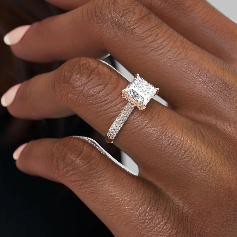  The Kayla Princess Lab Diamond Ring 18k Rose Gold 005 Final