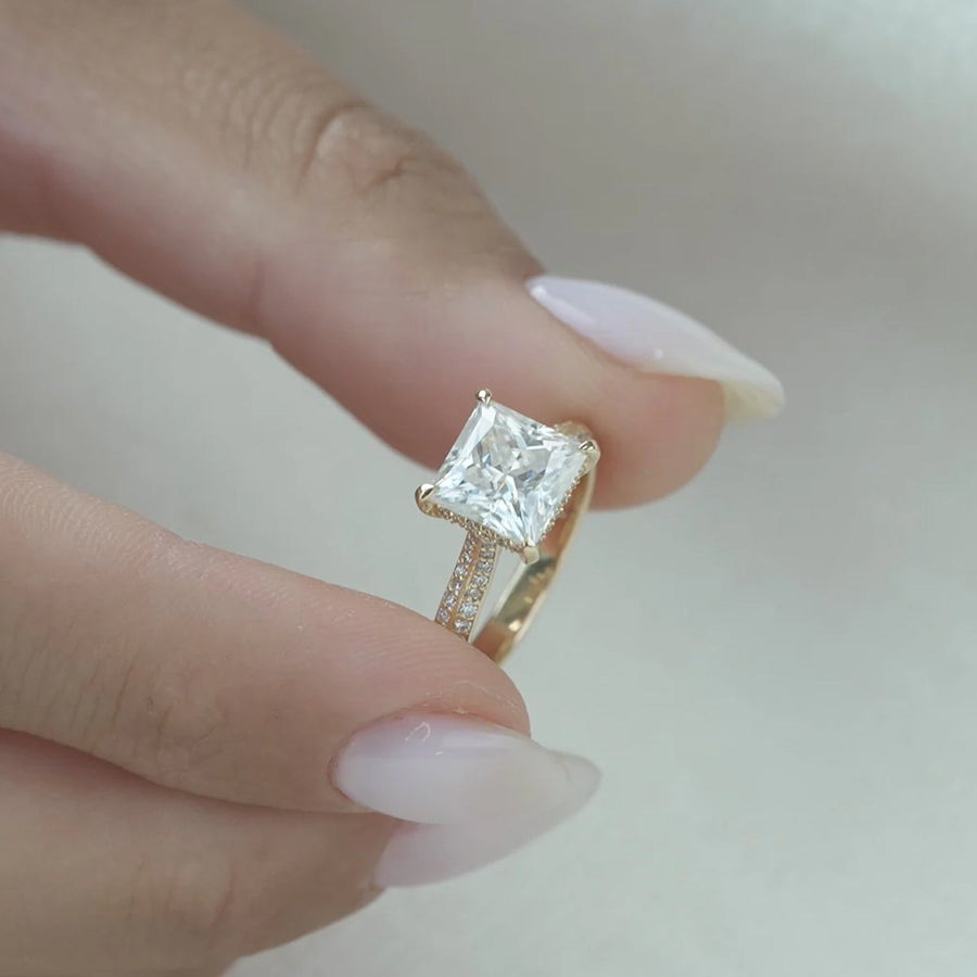  The Kayla Princess Lab Diamond Ring 18k Yellow Gold 005 Final