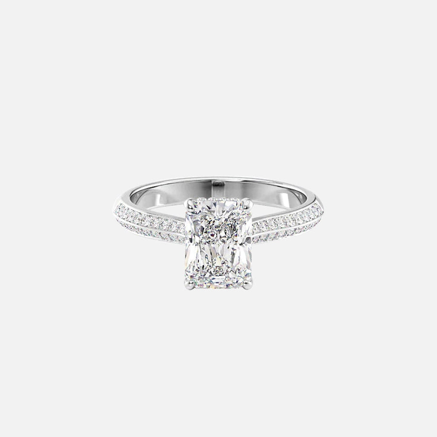  The Kayla Radiant Lab Diamond Ring 14k White Gold 001