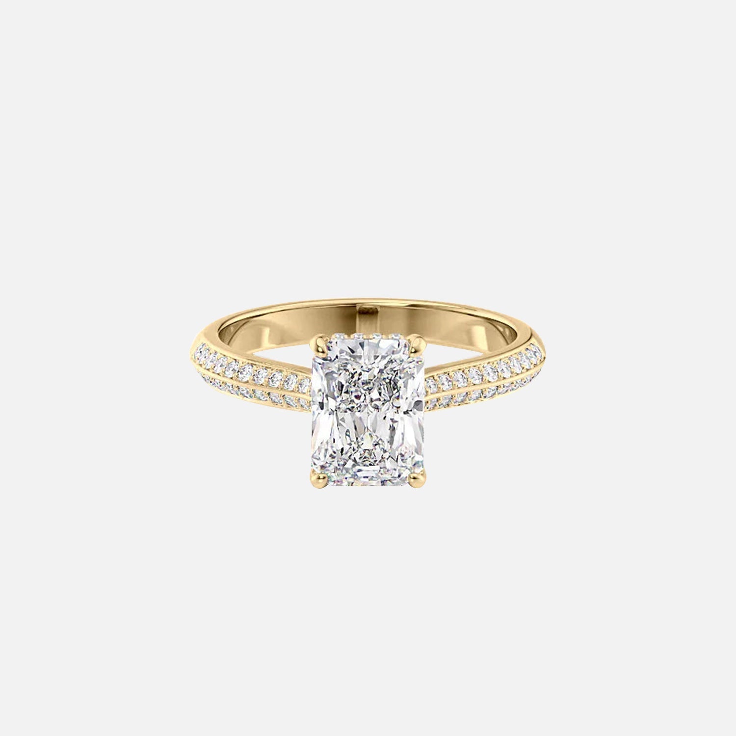 The Kayla Radiant Lab Diamond Ring 14k Yellow Gold 001