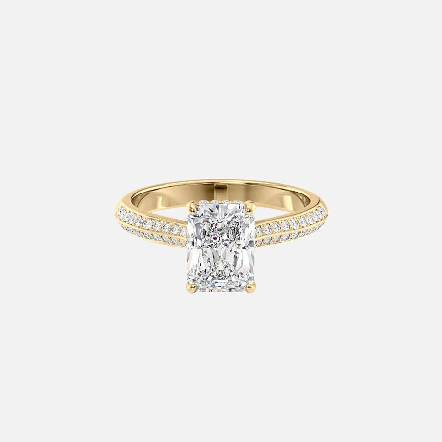 The Kayla Radiant Lab Diamond Ring 14k Yellow Gold 001
