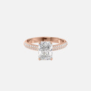  The Kayla Radiant Lab Diamond Ring 18k Rose Gold 001