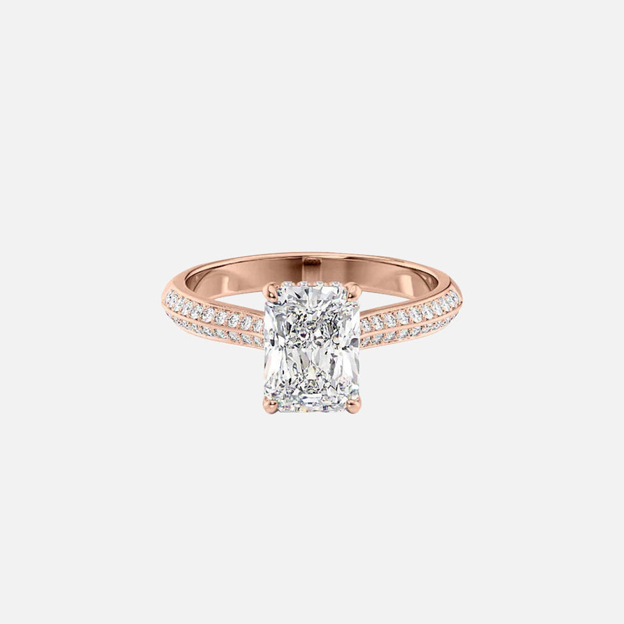  The Kayla Radiant Lab Diamond Ring 18k Rose Gold 001