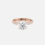  The Kayla Round Lab Diamond Ring 14k Rose Gold 001